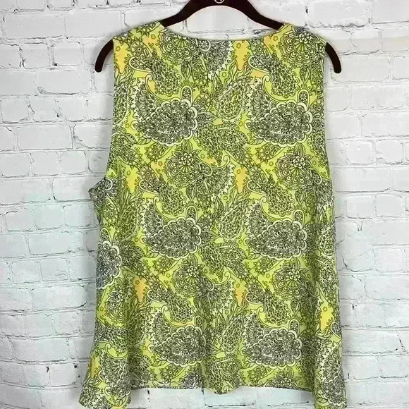 Cato Yellow and White Paisley Blouse Size XL - Picture 7 of 7